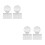 4Pcs Transparent Eye Shadow Stamper Press Tool for Blush & Highlighter 5