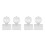 4Pcs Transparent Eye Shadow Stamper Press Tool for Blush & Highlighter 6