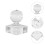 4Pcs Transparent Eye Shadow Stamper Press Tool for Blush & Highlighter 10