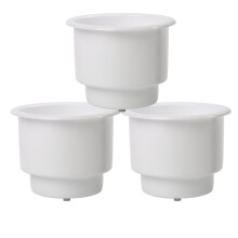 Amarine Made 3Pcs Inbouw Plastic Drinkbeker Houder met Afvoer, Voor Boot, Auto en Marine