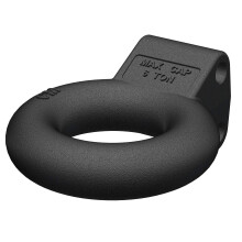 CURT 48601 Sort Stål Pintle Hitch Lunette Ring 3-Inch ID, 12.000 lbs, Kanalmontering Påkrævet, Glans Sort