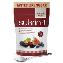 Sukrin:1 - All Natural Sugar Substitute with Erythritol & Stevia, Zero Calorie Sweetener for Keto & Low Carb Diets, Gluten Free, Vegan, 500g