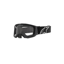 Maschera Alpinestars Vision 8 MX ATV MTB Off Road (Nera - Lente Trasparente)