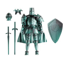 EWAIDI Middeleeuwse Actiefiguren, Ridder Harnaskleur Actiefiguur, Multi-gejoint Mannequin T13, Dummy 13 Actiefiguur (Assemblage Vereist) (D-Cyan)