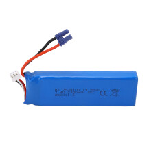 Batterie LiPo pour émetteur RC 7.4V 2700mAh avec prise banane, protection contre la surcharge
