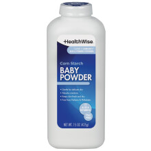 HealthWise Maisstärke Babypuder | Aloe + Vitamin E | Talkfrei | Paraben- & Phthalatfrei | Feuchtigkeitsabsorbierend | 15 oz (425g)