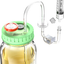 Opgraderet Lliquid Culture Låg med Slanger til Medieudvinding Standard Mason Jar Mycology Låg til Svampevækst (1 stk)