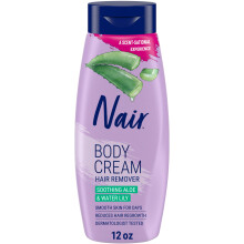 Crema Depilatoria Nair, Aloe Lenitivo e Loto, Testata Dermatologicamente, 12 Oz