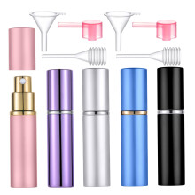 Yikimyfo 5 Pcs Travel Size Perfume Atomizer, 10ml/0.34oz Refill Bottle Mini Cologne Spray Bottle Refillable Perfume Bottle for Travel and Party with T