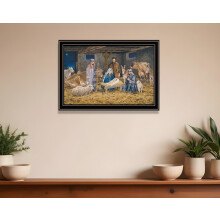 Die Geburt Christi Schwarzer Rahmen Wandkunst