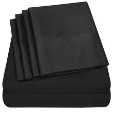 Cal King Size Bed Sheets - 6 Piece 1500 Supreme Collection Fine Brushed Microfiber Deep Pocket California King Sheet Set Bedding - 2 Extra Pillow Case
