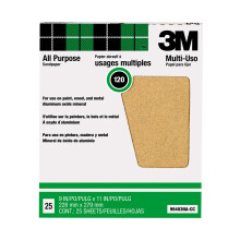 3M Pro-Pak Aluminiumoxid Ark til Maler- og Rustfjerning, 9x11 Tommer, 120 Korn