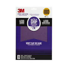 3M 25180P-G 180 Grit Pro Grade No-Slip Grip Advanced Sandpaper, 9 x 11"