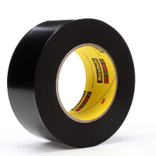 3M Vinyl Tape 472, 1-1/2 in x 36 yd, 10.4 mil, Black, 1 in Core, 1 Roll, Heavy Duty with Stretch Properties, Increased Abrasion Resistance, Long Produ