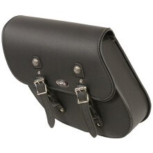 Milwaukee Leather SH638-BLK-PCS Sort Venstre Side Swing Arm Taske (12X11X4X12.5)