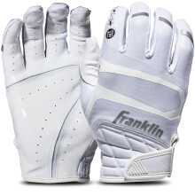 Franklin Sports Hi-Tack Premium Footballempfängerhandschuhe - Weiß - Jugend Klein