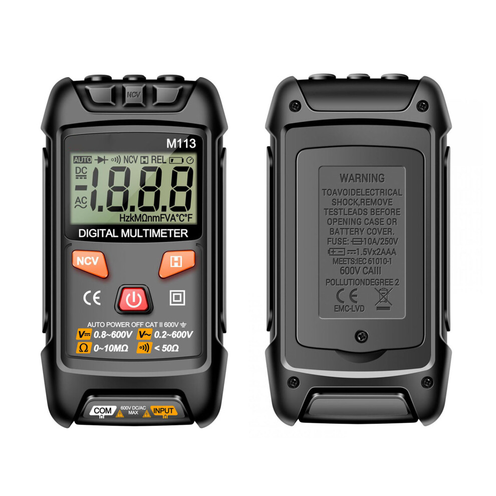 M113 Digital Multimeter Ac/Dc Voltage Current Resistance Capacitance Tester Black 6951387059973