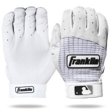 Franklin Sports MLB Pro Classic Baseball Batting Gloves - Pearl/White - Youth Large