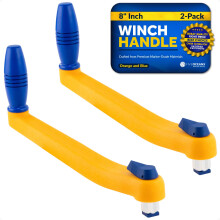Five Oceans Maniglia per Winch da Barca 8", 2-Pack Universale Galleggiante, Meccanismo di Blocco, Arancio e Blu