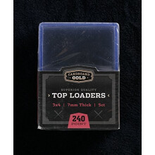 1x 5ct CBG 240 pt 7mm Cardboard Gold 3" x 4" PRO Toploaders voor Bescherming