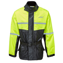 JDC Motorcycle Waterproof Rain Over Jacket Hi-Vis - SHIELD - Yellow/Black - M