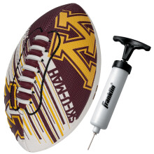 Franklin Sports Minnesota Golden Gophers Schuimvoetbal - Mini Voetbal voor Kinderen - 8.5" Zachte Schuimbal - SPACELACE Grip Cover