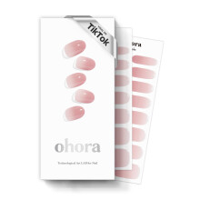 ohora Semi Cured Gel Neglestrimler (N Milk Rose) - Pink, Ombre, Til UV/LED Lamper, Salon-Kvalitet, Holdbar