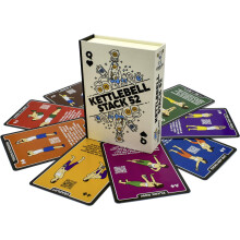 Stack 52 Kettlebell Exercise Cards. Workout Playing Card Game. Video Instructions Included. Learn Kettle Bell Moves and Conditioning Drills. Home Fitn