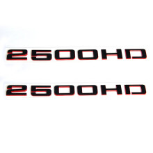 2pk OEM 2500HD Navneskilt Emblemer 2500 HD Badge Kompatibel med Silverado Sierra (2007-2018 Redline)