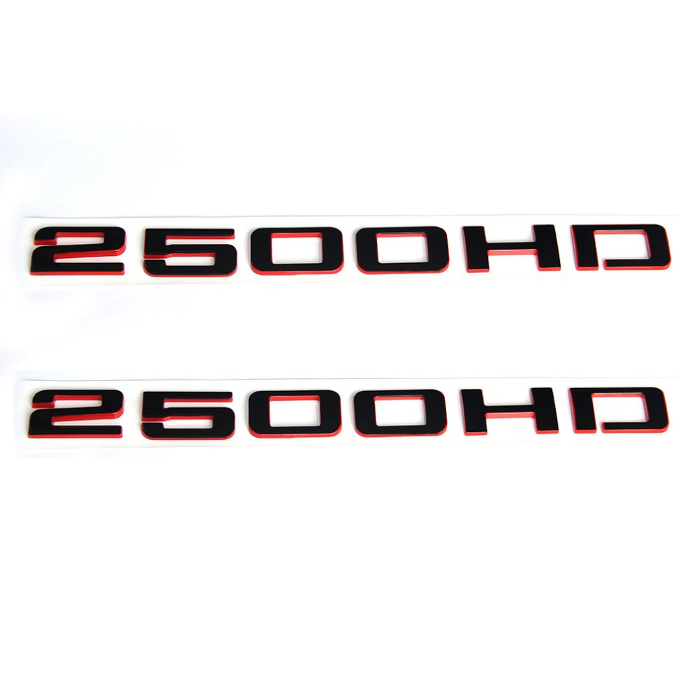 2Pack Oem 2500Hd Letter Nameplate Emblems 2500 Hd Badge Compatible With Silverado Sierra Glossy (2007-2018 Redline) 613792031338