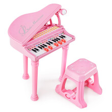 Pianoforte per Bambini Costzon, Mini Pianoforte Elettronico da 31 Tasti con Microfono e Luce