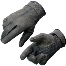 Milwaukee Leather MG7760 Kvinders Slidt Grå Læder Motorcykel Handsker m/ Gel Palm og Stilfuld Håndledsdetaljering - XX-Large