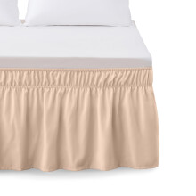 Faldón de Cama Rizado de Elegante Comfort, Ajuste Fácil, 16 Pulgadas de Caída