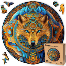 Wolf Enchantment - 500 Stykke Træpuslespil til Voksne - 18 x 17,7 tommer - Ekstra Tykk 5 mm Træpuslespil