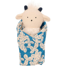 Manhattan Toy Geweven Pluchen Geit Baby Rammelaar + Zachte Katoenen Boertje, 40 x 40 cm