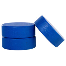 Franklin Sports Ishockey Pucks - Blå Gummipucks til Ishockey - Officiel Størrelse + Vægt - 3 Puck Sæt
