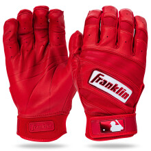 Franklin Sports MLB Baseball Batting Gloves - Natural II för Baseball + Softball - Röd - Vuxen Small