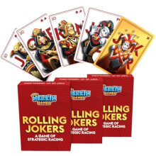 Nerkin Games Rolling Jokers 3-Deck Sæt - Fantastiske Kort til Jokers og Marbles Brætspil