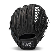 Franklin Sports CTZ5000 Baseball Handsker - Herre + Ungdom - Sort Kalveskind - 12,75" Trapeze Web til Outfielders