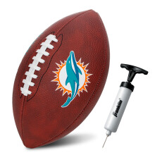 Franklin Sports NFL Miami Dolphins Football - Ball de Football Junior pour Enfants - Logo et Couleurs Officiels