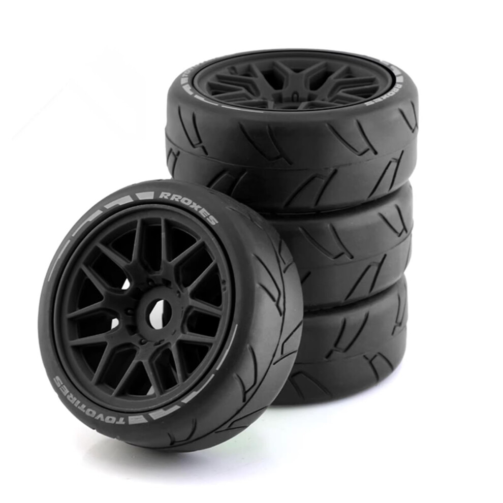 1/8 Rc Buggy Tires And Wheels Set 103Mm Deep Traction Grip 17Mm Hex For Traxxas Arrma Hpi Kyosho Black 9351714758512