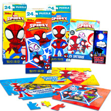 Spidey og Venner Puslespil Sæt - 3 Pakke Spidey Puslespil Bundle med Tatoveringer