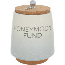 Pavilion Gift Company - Hochzeitsfonds 6,5-Zoll Keramik Sparschwein mit Korkboden und Korkdeckel, Ombre Grau