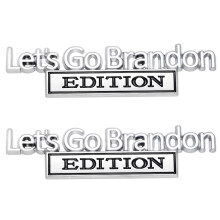 2 Stk Let's Go Brandon Emblem Bil Badge 3D Klistermærke til Bil Truck SUV