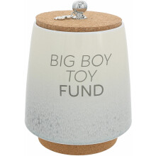 Pavilion Gift Company - Big Boy Toy Fund 6.5" Unik Keramisk Sparegris Med Korkbund