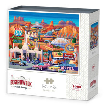 Boardwalk Puzzles Route 66, 1000 Brikker, Fremstillet i USA