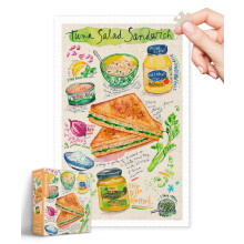PieceRelax Kunststoff-Puzzles für Erwachsene 1000 Teile - Lucile Prache - Thunfischsalat-Sandwich