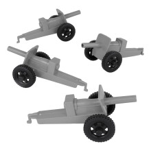 TimMee M3 Artiglieria - Giocattolo in plastica grigia 4pc set di cannoni