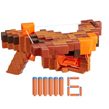 Nerf Minecraft Pillager's Crossbow Dart Blaster, 6 N1 Darts Compatible Only N1 Dart Blasters, 6 Dart Capacity, Ages 8+
