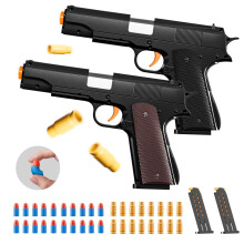 2Pack M1911 EVA Schaumstoff Ejektor Spielzeug Blaster, Schießen mit Schaumstoffpfeilen, Spiele im Freien